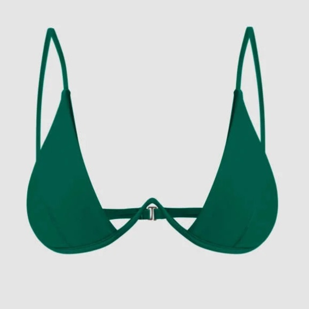 Cider Green Underwire Bikini Top - Women Swim M